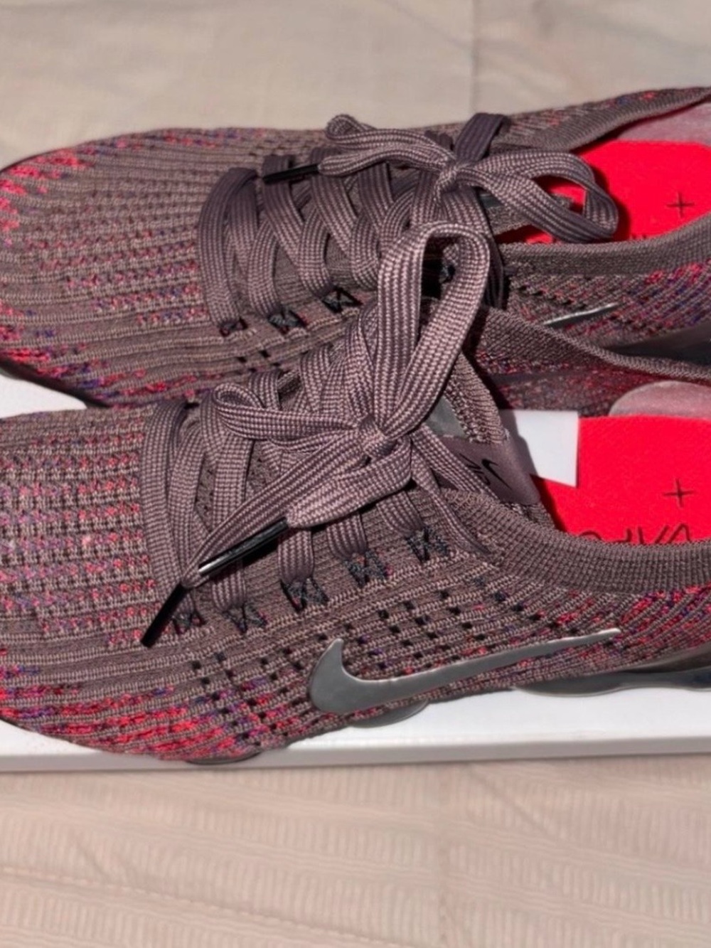 Nike Flyknit Sneakers in Mauve with Pink Accents